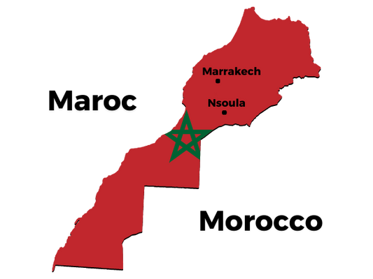 Carte Du Maroc Avec Son Sahara, Le Maroc Est Dans Son Sahara, Le Sahara Est Dans Son Maroc