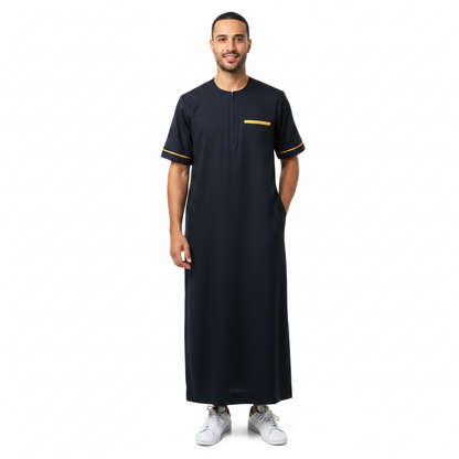 Bundle Qamis Dune De Sable (Manche Longue) + Qamis Black Météorite (Manche Courte)=59€