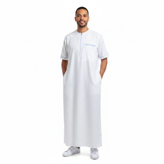 qamis coton blanc