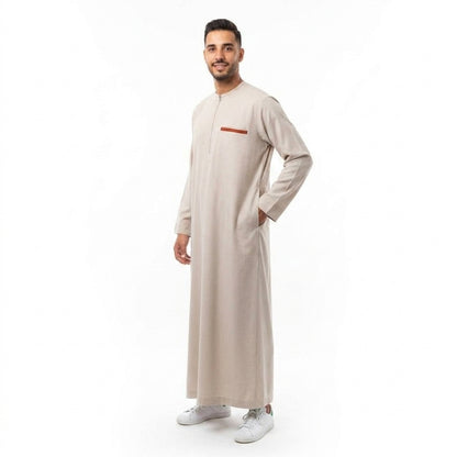 Bundle Qamis Dune De Sable (Manche Longue) + Qamis Black Météorite (Manche Courte)=59€