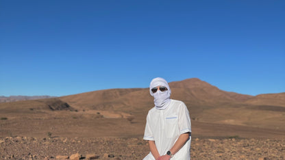Qamis Homme Ciel Blanc